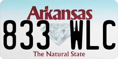 AR license plate 833WLC