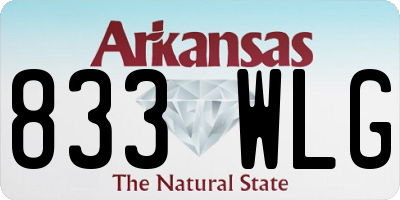 AR license plate 833WLG