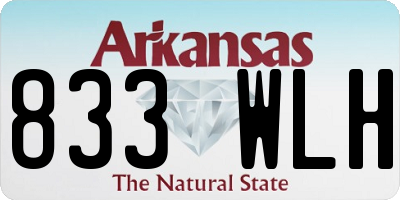 AR license plate 833WLH