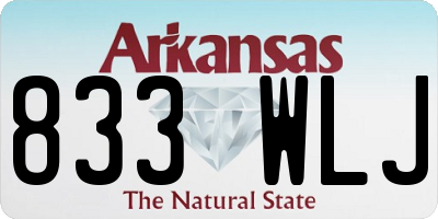 AR license plate 833WLJ