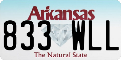 AR license plate 833WLL