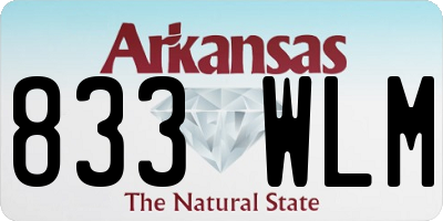 AR license plate 833WLM