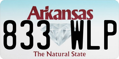 AR license plate 833WLP