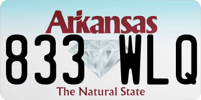 AR license plate 833WLQ