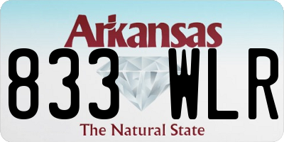 AR license plate 833WLR