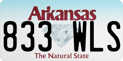 AR license plate 833WLS