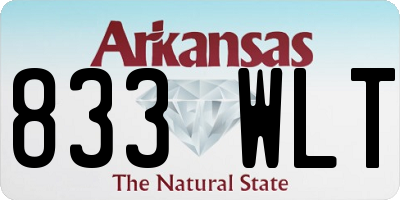 AR license plate 833WLT