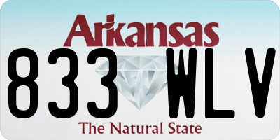 AR license plate 833WLV
