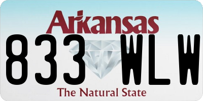 AR license plate 833WLW