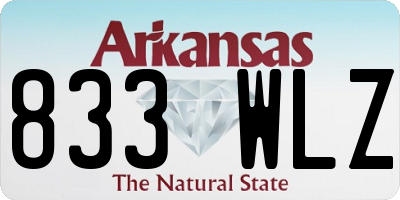 AR license plate 833WLZ