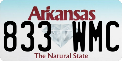 AR license plate 833WMC