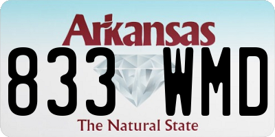 AR license plate 833WMD
