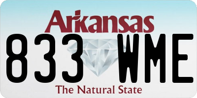 AR license plate 833WME