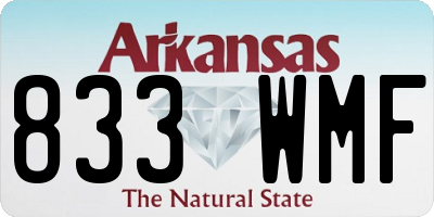 AR license plate 833WMF