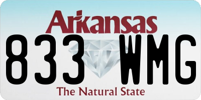 AR license plate 833WMG