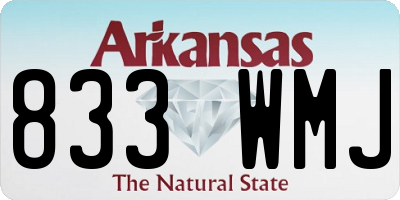 AR license plate 833WMJ