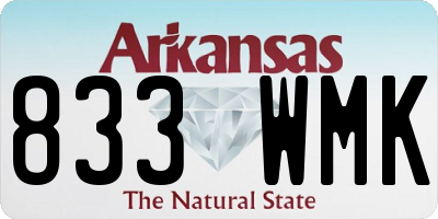 AR license plate 833WMK
