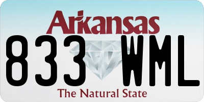 AR license plate 833WML