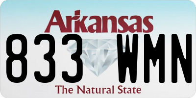 AR license plate 833WMN