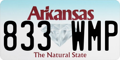 AR license plate 833WMP
