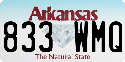 AR license plate 833WMQ