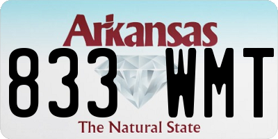 AR license plate 833WMT