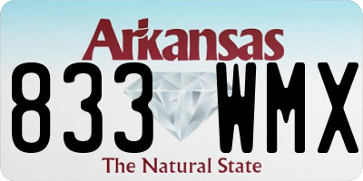 AR license plate 833WMX