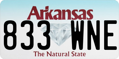 AR license plate 833WNE