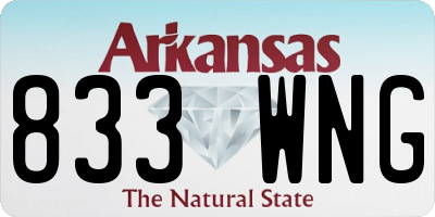 AR license plate 833WNG