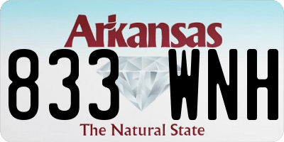 AR license plate 833WNH