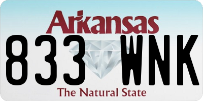AR license plate 833WNK