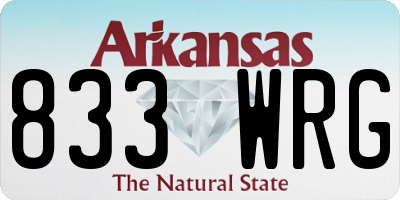AR license plate 833WRG