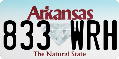 AR license plate 833WRH