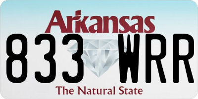 AR license plate 833WRR