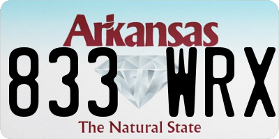 AR license plate 833WRX