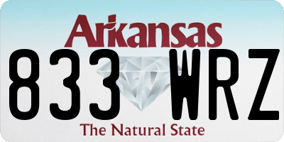 AR license plate 833WRZ