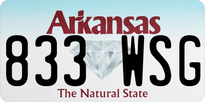 AR license plate 833WSG