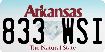 AR license plate 833WSI