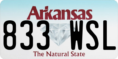 AR license plate 833WSL