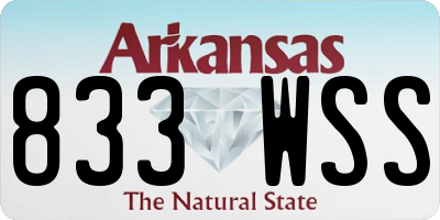 AR license plate 833WSS