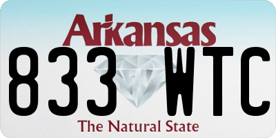 AR license plate 833WTC