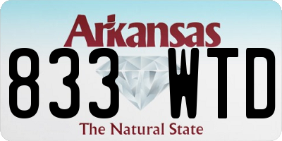 AR license plate 833WTD