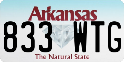 AR license plate 833WTG