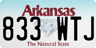 AR license plate 833WTJ