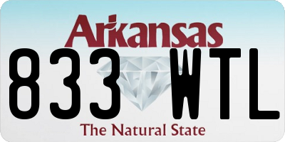 AR license plate 833WTL
