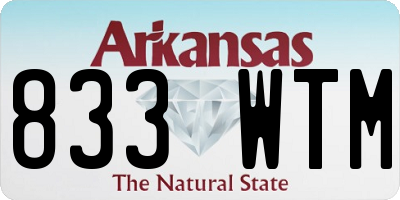 AR license plate 833WTM
