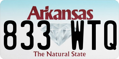 AR license plate 833WTQ