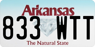 AR license plate 833WTT