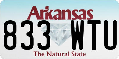 AR license plate 833WTU