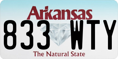 AR license plate 833WTY